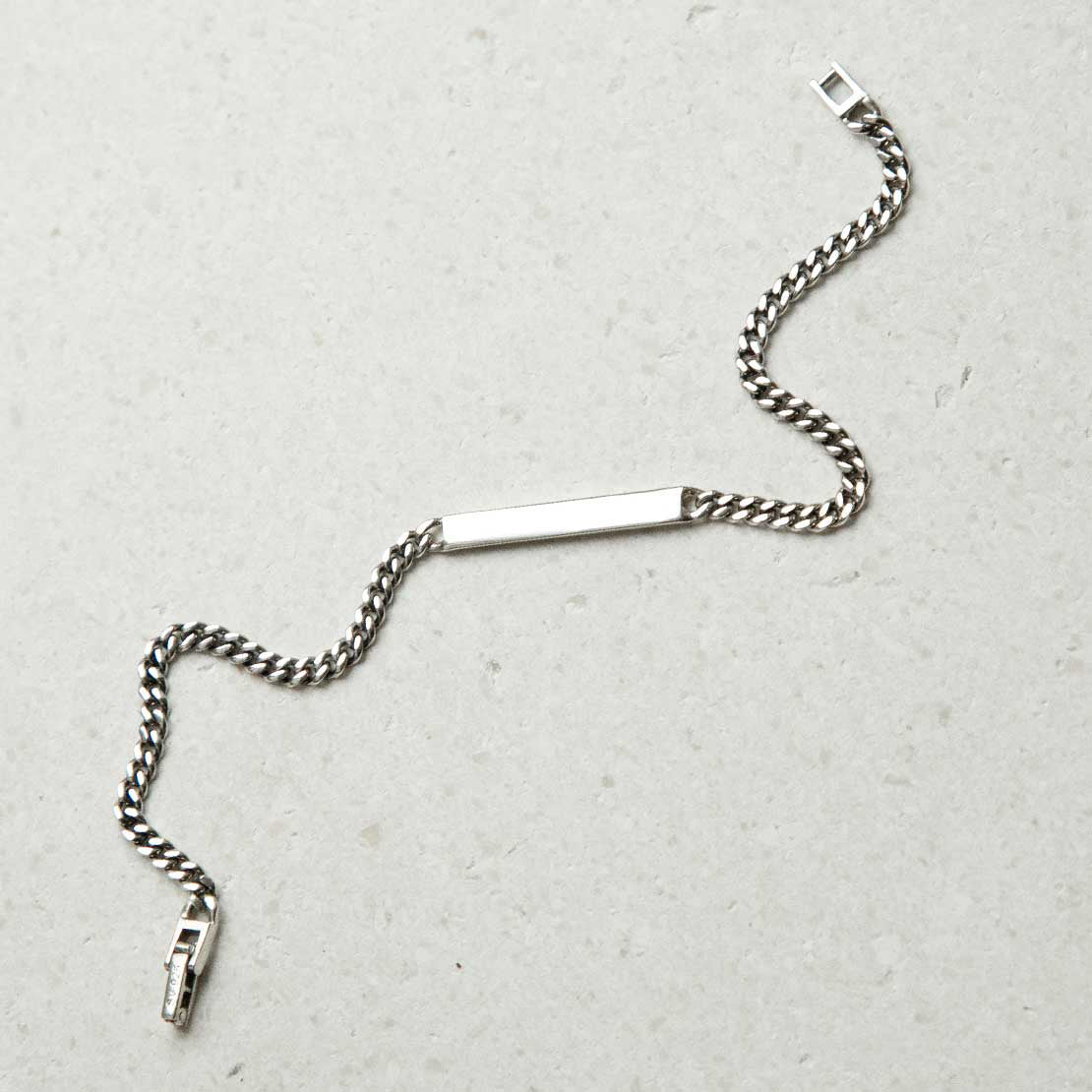 Sterling Silver Curb Chain Identity Bracelet