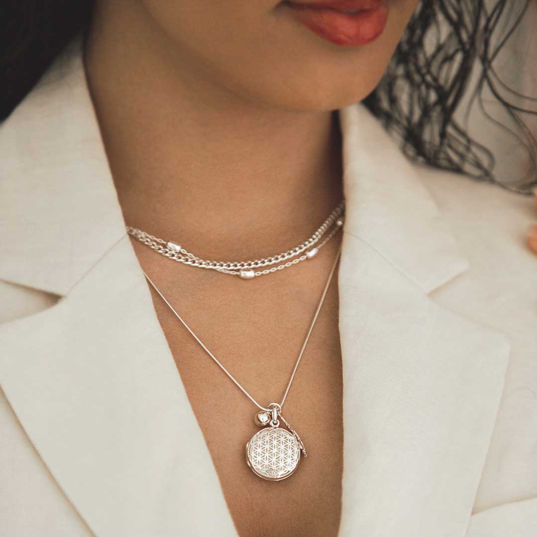 Sterling Silver Filigree Round Locket