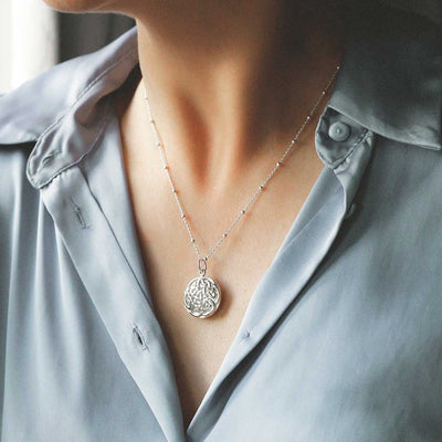 MC224 Sterling Silver Round Celtic Locket Satellite Chain 1110x1110 4