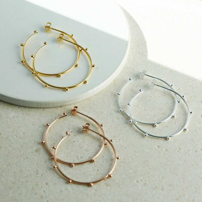 MS1213RG MS1213G MS1213S STERLING SILVER LARGE BOBBLE HOOPS GROUP SHOT 1110x1110 1