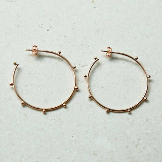 MS1213RG ROSE GOLD PLATED STERLING SILVER LARGE BOBBLE HOOPS 1110x1110 2