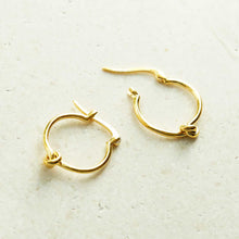 MS1214G GOLD PLATED STERLING SILVER KNOT HOOPS 1110X1110