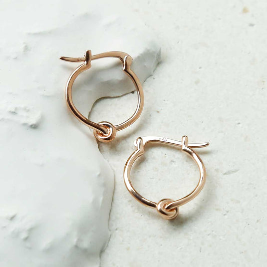 MS1214RG ROSE GOLD PLATED STERLING SILVER KNOT HOOPS 1110X1110 1