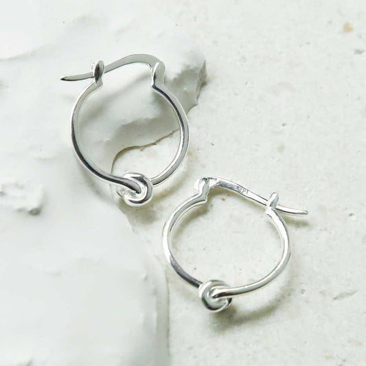 MS1214S STERLING SILVER KNOT HOOPS 1110X1110