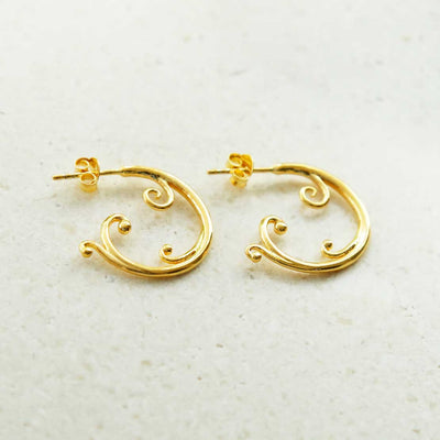MS1215G GOLD STERLING SILVER BAROQUE HOOPS 2 1110x1110 1