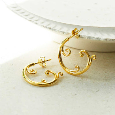 MS1215G GOLD STERLING SILVER BAROQUE HOOPS 1110x1110 1