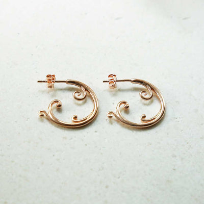 MS1215RG ROSE GOLD PLATED STERLING SILVER BAROQUE HOOPS 2 1110x1110 1