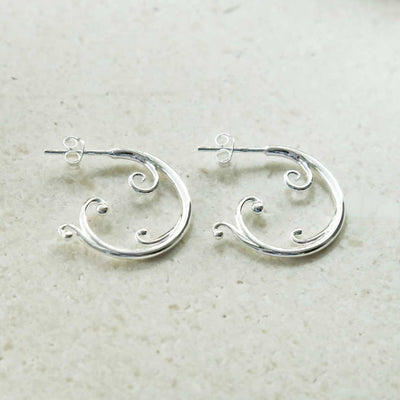 MS1215S STERLING SILVER BAROQUE HOOPS 1110x1110 1