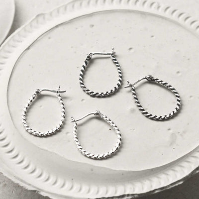 MS1210S MS1210 STERLING SILVER ROPE HOOPS 1110X1110