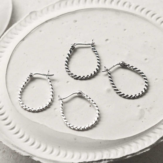 MS1210S MS1210 STERLING SILVER ROPE HOOPS 1110X1110