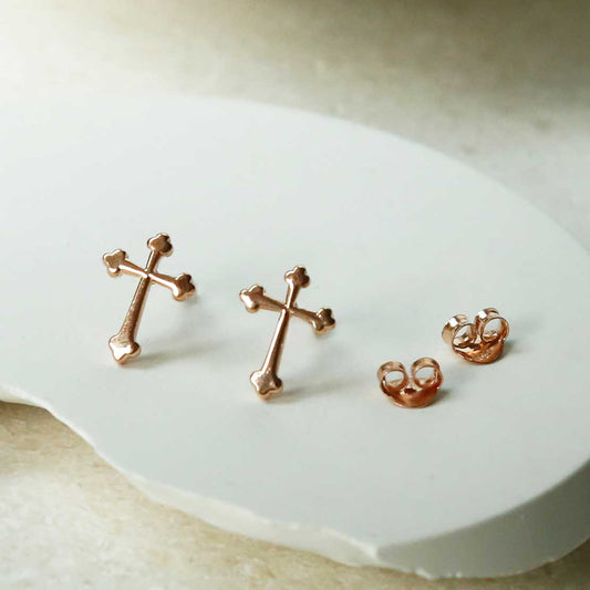 MS1212RG ROSE GOLD STERLING SILVER CROSS STUD EARRINGS 1110x1110 1