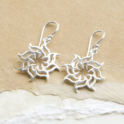 original sterling silver fire star earrings