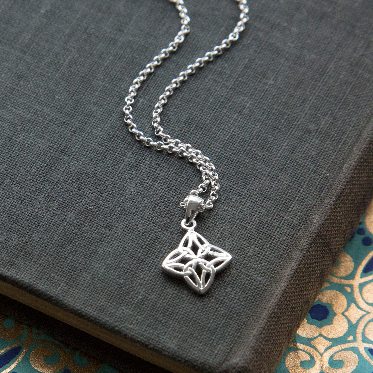 Sterling Silver Celtic Square Necklace