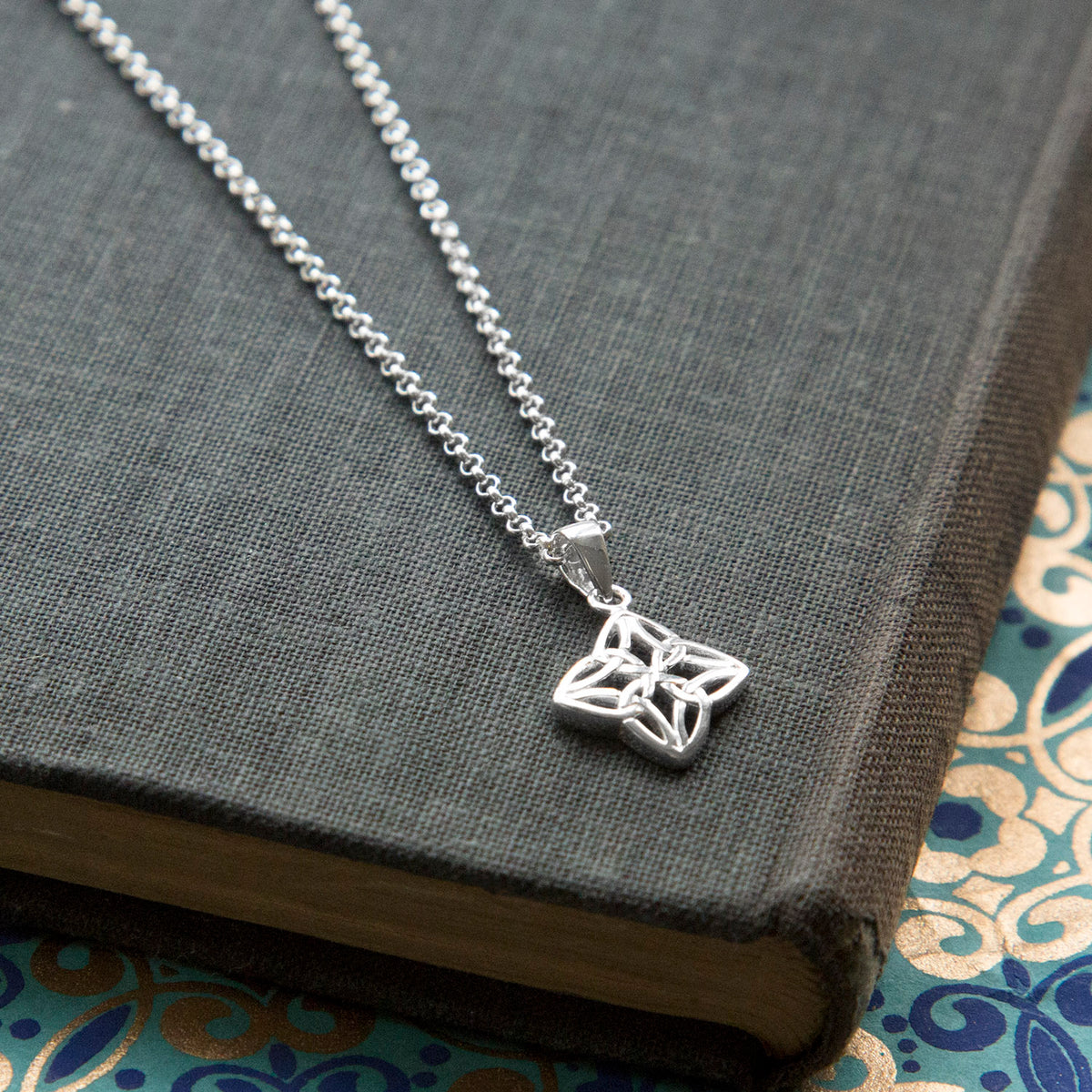Sterling Silver Celtic Square Necklace