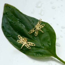 MB143EG Gold Plated Sterling Silver Dragonfly Stud Earrings 11110X1110PX