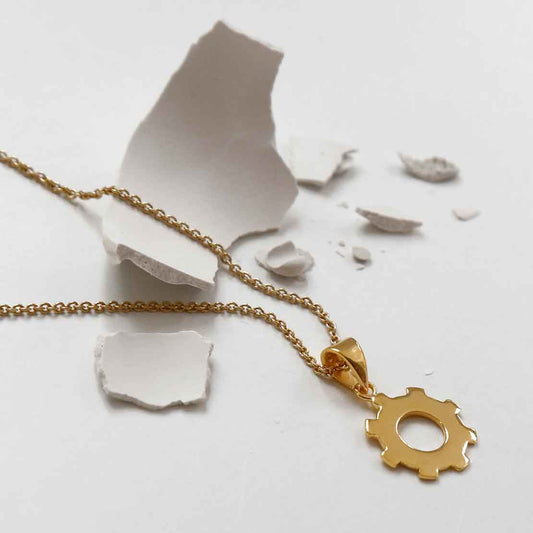 MS1206G Cog Necklace 1