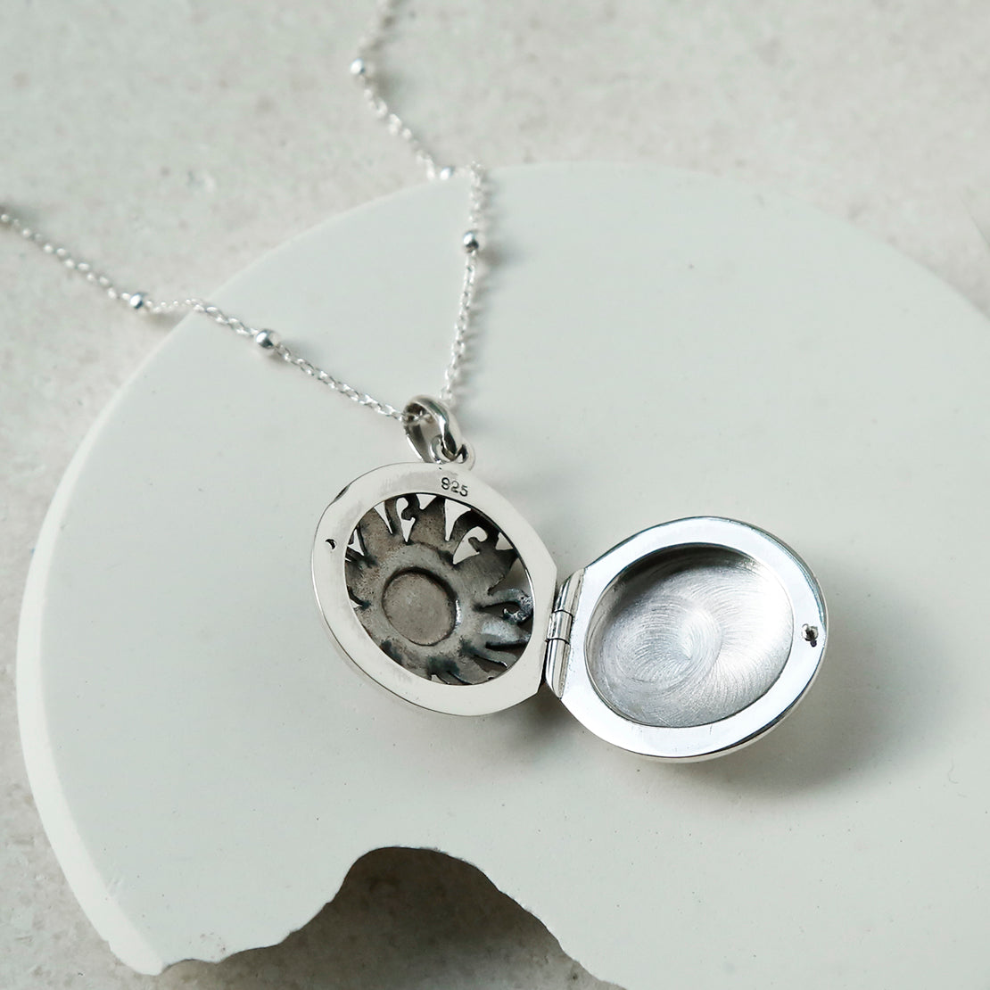 Sterling Silver Vintage Sunflower Locket