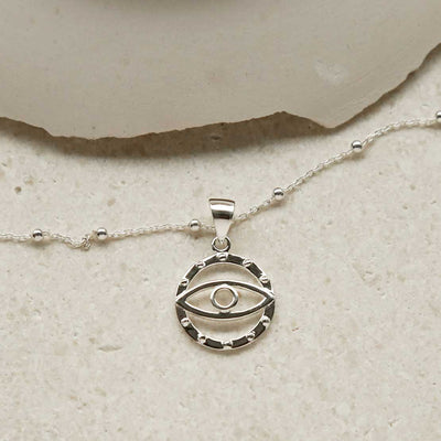 MS1219s STERLING SILVER EVIL EYE PENDANT NECKLACE 1110X1110 2