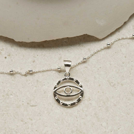 MS1219s STERLING SILVER EVIL EYE PENDANT NECKLACE 1110X1110 2