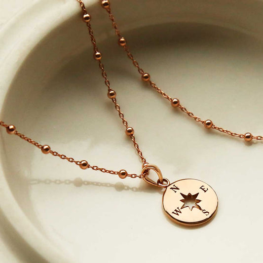 MS1220RG ROSE Gold Plated Sterling Silver Wanderlust Pendant Necklace 1110X1110