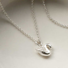 MZB147S STERLING SILVER POLISHED SWAN NECKLACE belcher chain 3 1110X1110