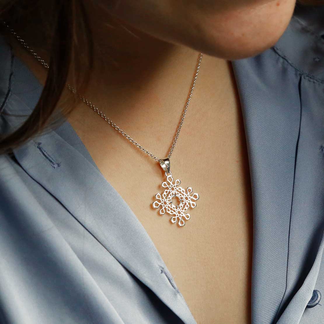 Sterling Silver Stellar Pendant Necklace