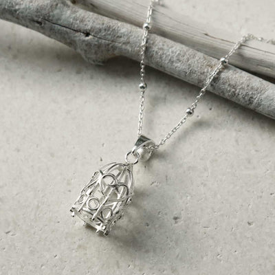 MZB105 STERLING SILVER BIRDCAGE PENDANT NECKLACE 1110X1110 2