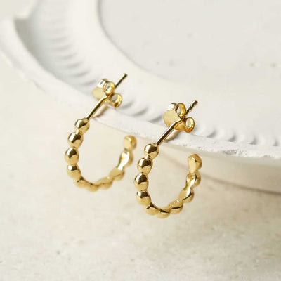 MS1161G GOLD PLATED STERLING SILVER BAUBLES HOOP EARRINGS 1 1110X1110