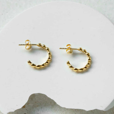 MS1161G GOLD PLATED STERLING SILVER BAUBLES HOOP EARRINGS 2 1110X1110