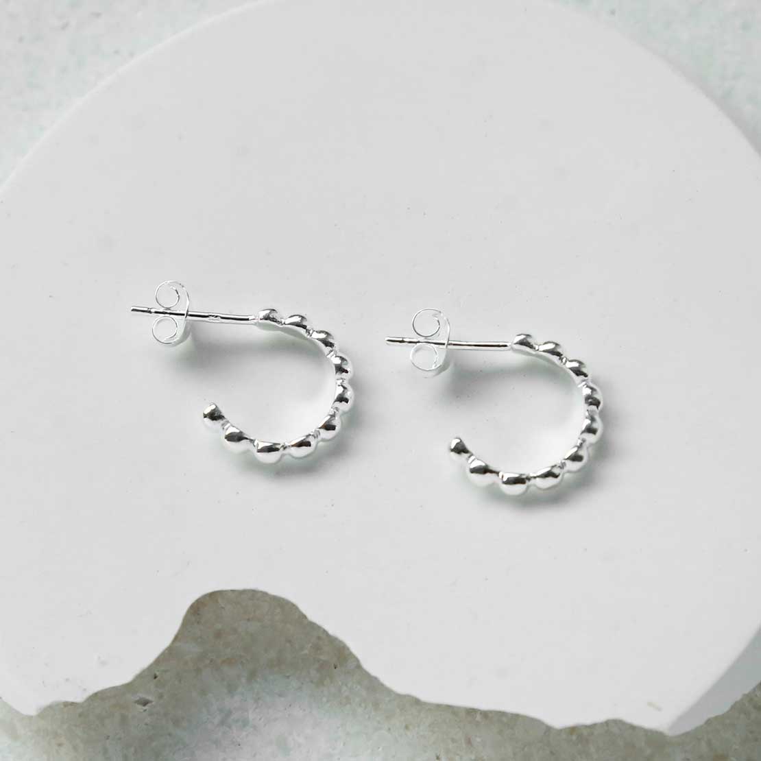 Sterling Silver Baubles Hoop Earrings