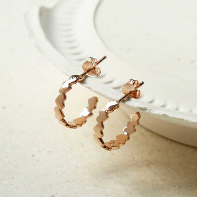 MS1160RG ROSE GOLD PLATED STERLING SILVER LOVE HOOPS GROUP SHOTS 1110X1110