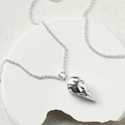 MZB107 STERLING SILVER RAVEN SKULL PENDANT NECKLACE 1110X1110 1