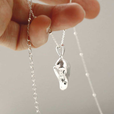 MZB107 STERLING SILVER RAVEN SKULL PENDANT NECKLACE 1110X1110 3