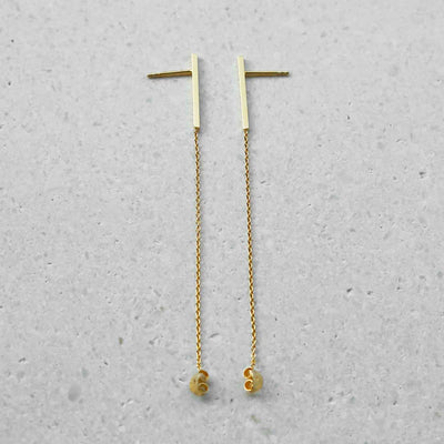 MS1159G GOLD PLATED STERLING SILVER BAR AND CHAIN EARRINGS 1110X1110 1 1
