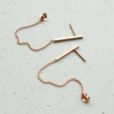MS1159RG GOLD PLATED STERLING SILVER BAR AND CHAIN EARRINGS 1110X1110 1