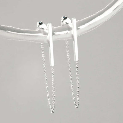 MS1159S STERLING SILVER BAR AND CHAIN EARRINGS 1110X1110 1 1