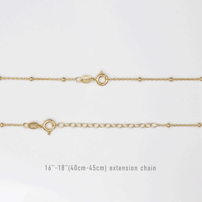 GOLD PLATED STERLING SILVER SATELLITE CHAIN MV1317 EXTENSION