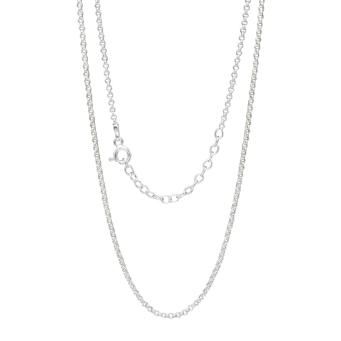 Sterling Silver Belcher Chain Necklace (14-30")