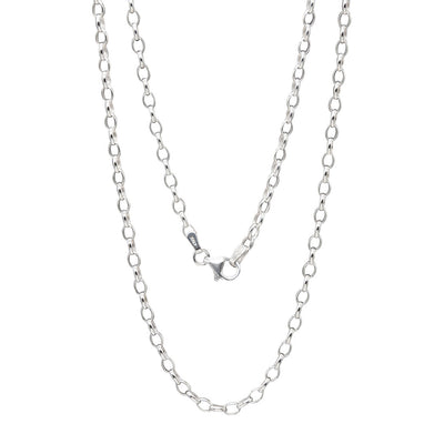STERLING SILVER OVAL BELCHER CHAIN R025 WHITE BACKGROUND