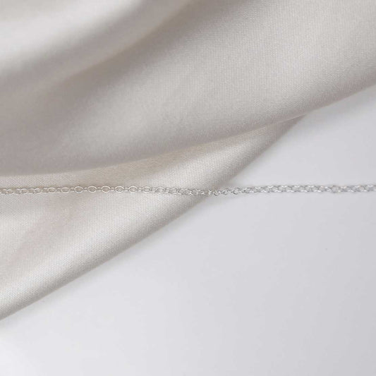 STERLING SILVER TRACE CHAIN FZ027 LAID STRAIGHT