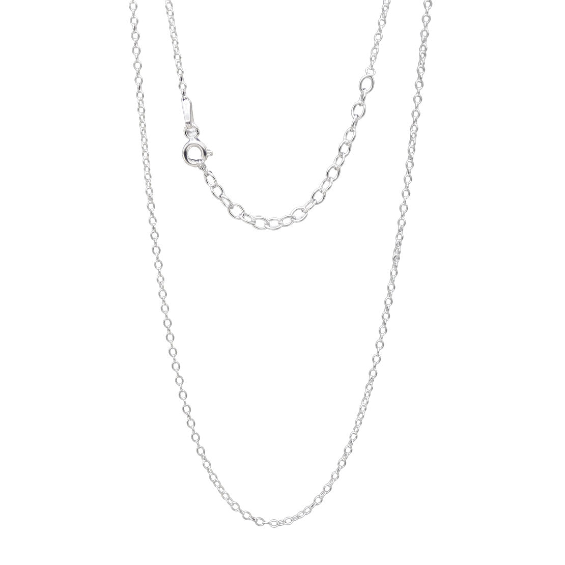 Sterling Silver Trace Chain Necklace (16-18")