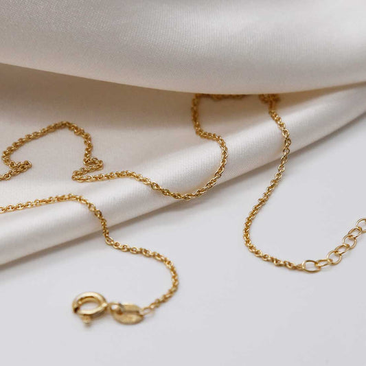 GOLD PLATED STERLING SILVER TRACE CHAIN MV1325G STREWN