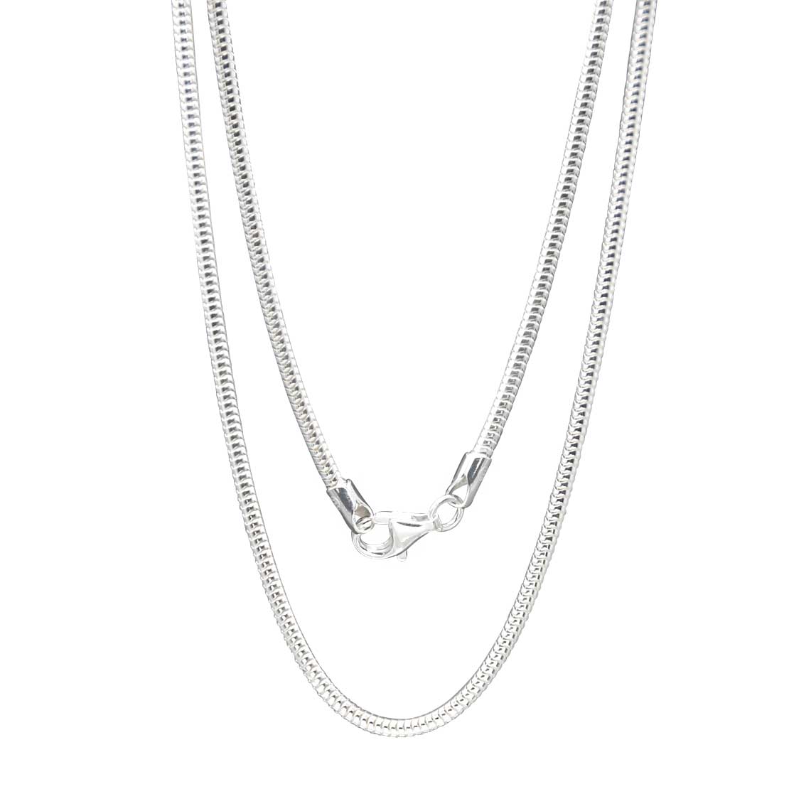 Sterling Silver Heavy Snake Chain Necklace (16-30")