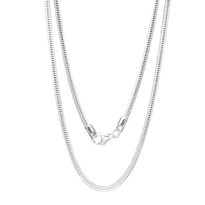STERLING SILVER HEAVY SNAKE CHAIN HSC WHITE BACKGROUND