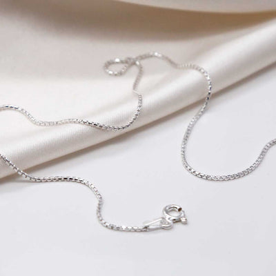STERLING SILVER ROUND BOX CHAIN RBC STREWN