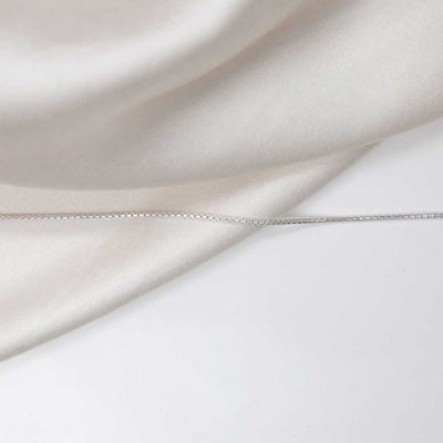 STERLING SILVER ROUND BOX CHAIN RBC LAID STRAIGHT