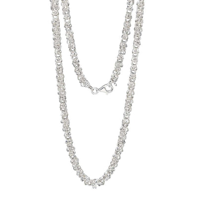 STERLING SILVER VELVET CIRCLES NECKLACE MV1306N WHITE BACKGROUND