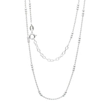 STERLING SILVER TRIPLE BALL NECKLACE MV1321N WHITE BACKGROUND