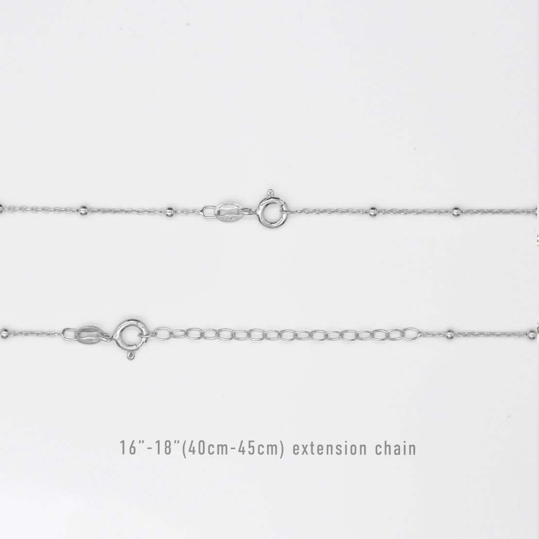 Sterling Silver Satellite Chain Necklace (16-24")