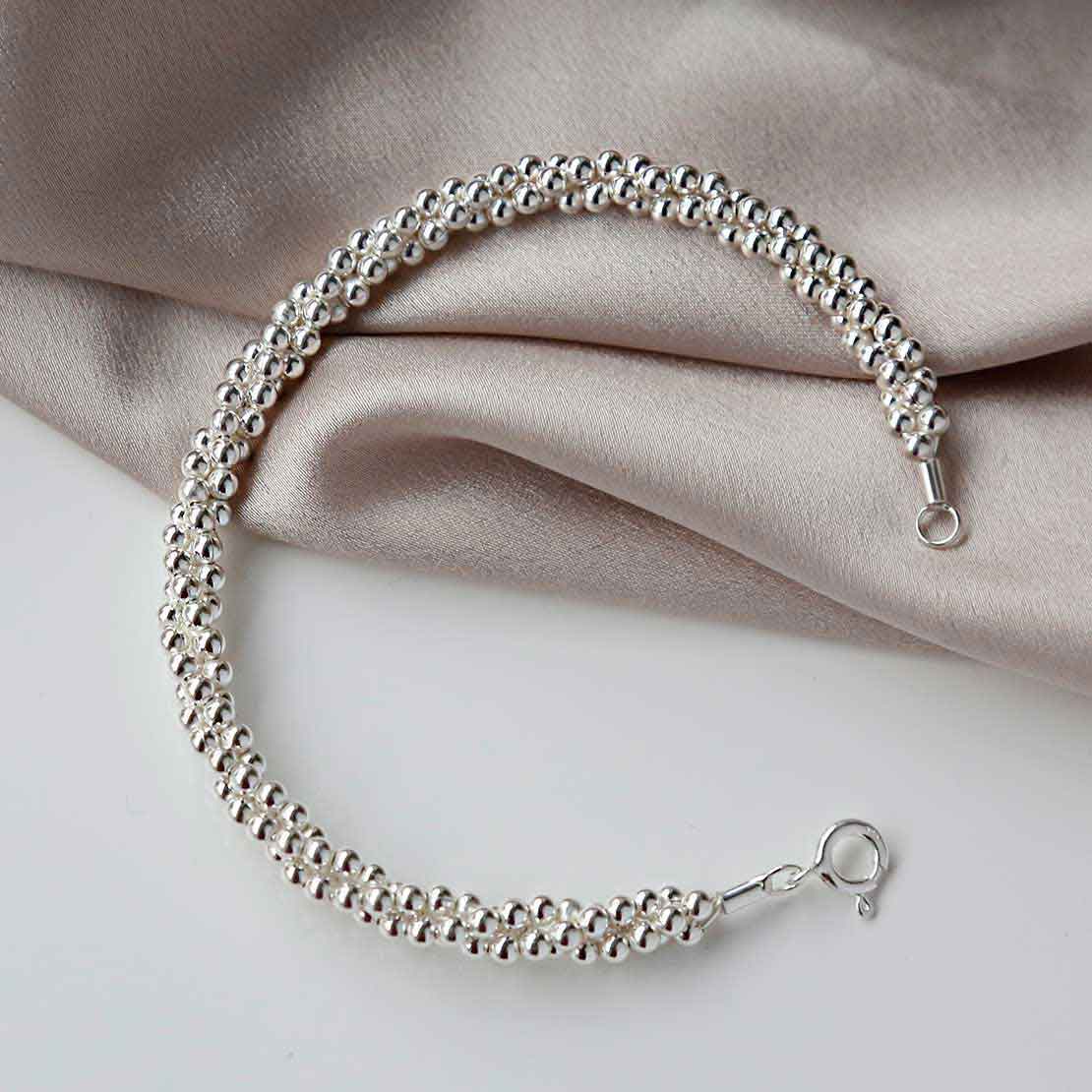 Sterling Silver Boba Twist Bangle